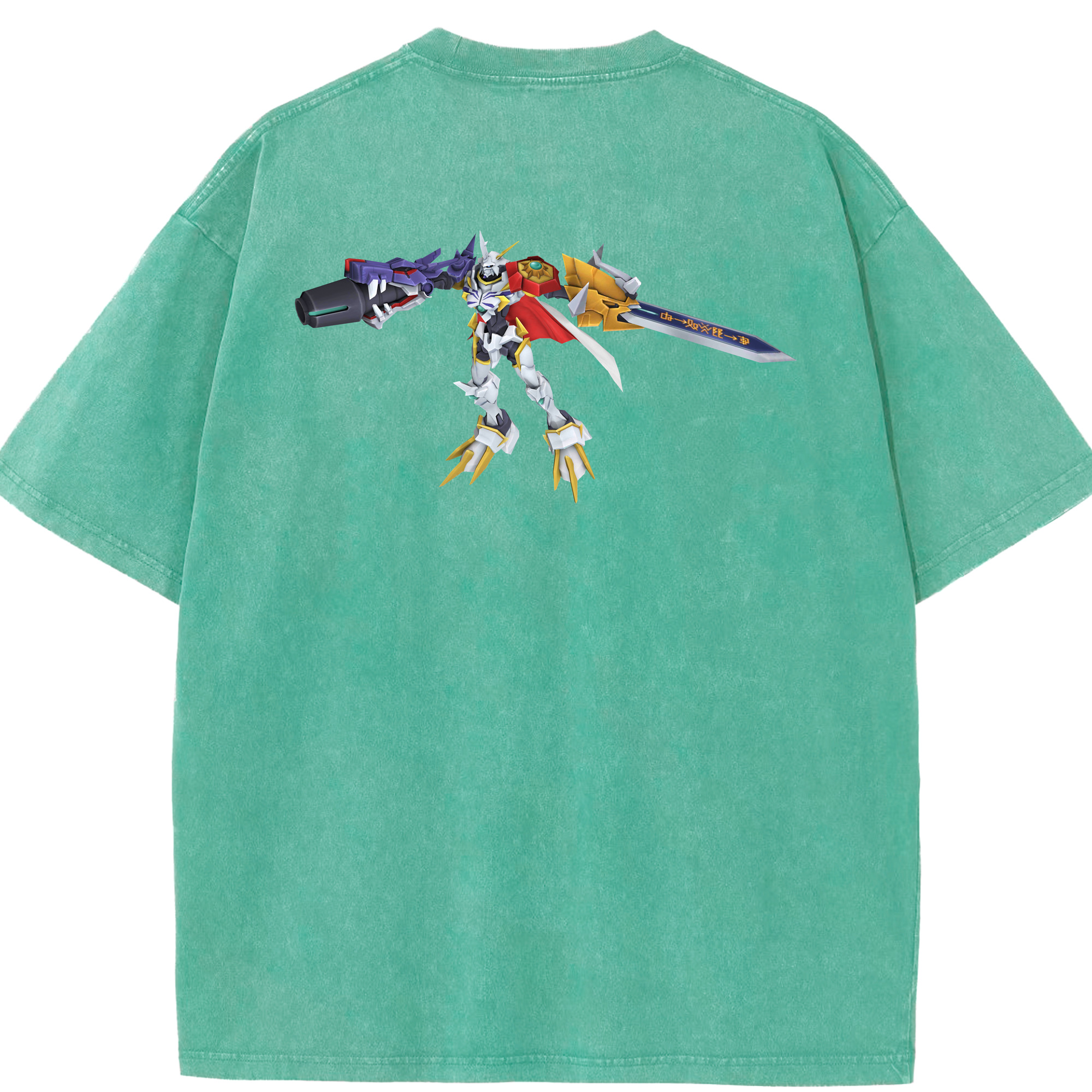 （画像用） Digimon デジタルモンスター/デジモン 綿100% ヴィンテージ風 半袖Tシャツ（背面プリント）